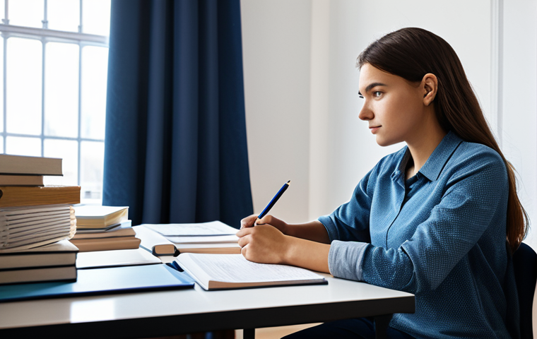 **

A bright and organized study space with a fully clothed student at a desk, surrounded by textbooks and notes on accounting and tax law. The student is focused and determined, highlighting key points in a textbook. The atmosphere is professional and conducive to learning, with natural light streaming in. safe for work, appropriate content, fully clothed, professional, perfect anatomy, correct proportions, natural pose, well-formed hands, proper finger count, natural body proportions.

**