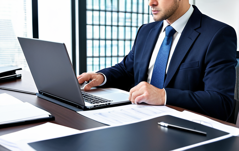 Financial Audit Review**

A CPA auditor in professional attire is reviewing financial statements at a modern office desk, laptop in view, documents neatly organized, fully clothed, safe for work, appropriate content, perfect anatomy, natural proportions, professional.

**